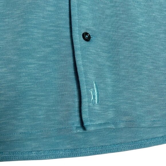 Johnnie-o Hangin' Out Mens Blue Short Sleeve Casual Button Up Shirt Size Large - Picture 4 of 8